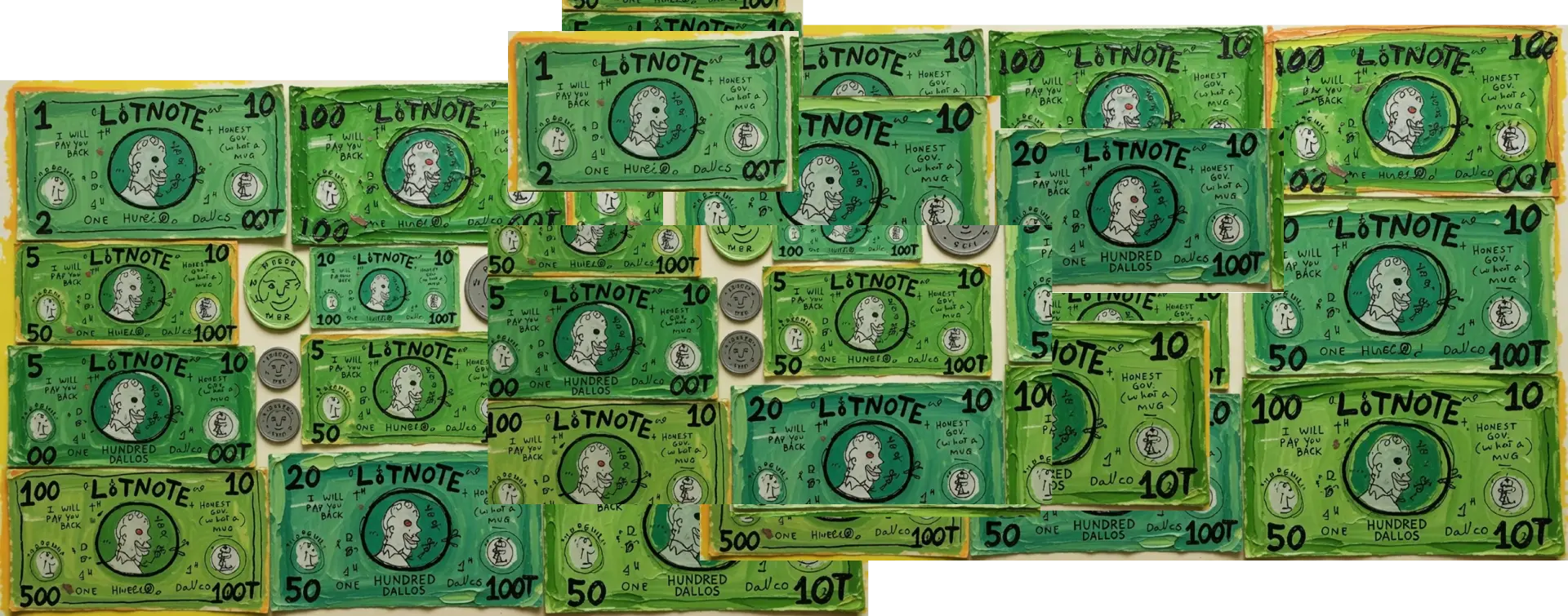 LOTNOTE — a wall of hand-painted notes
